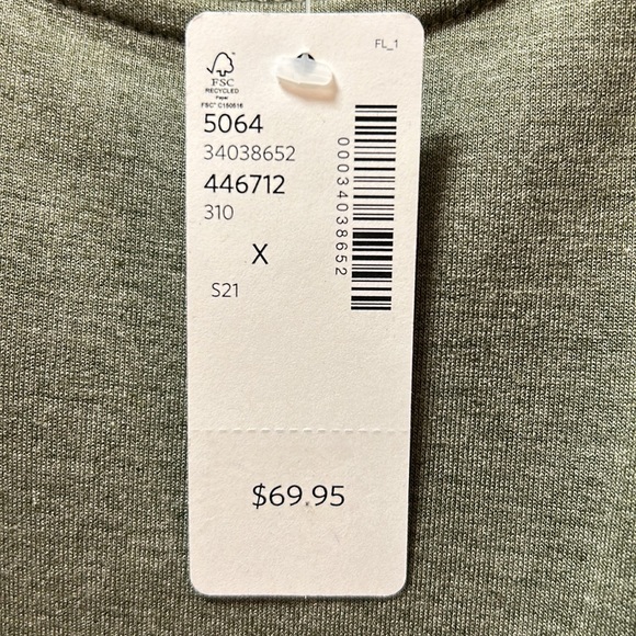 Fit And Flare 3/4 Sleeve French Terry Dress - Picture 8 of 10